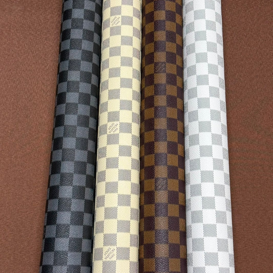 LV CHECKERED LEATHER