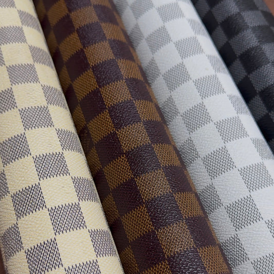 LV CHECKERED LEATHER